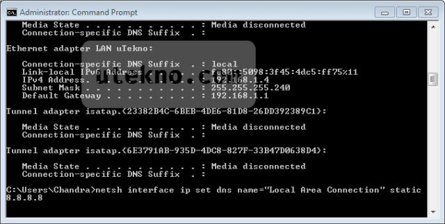 cmd change dns server