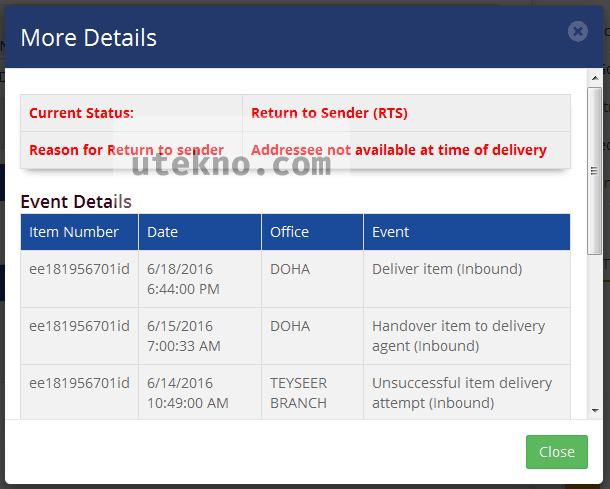 qatar postal track trace details