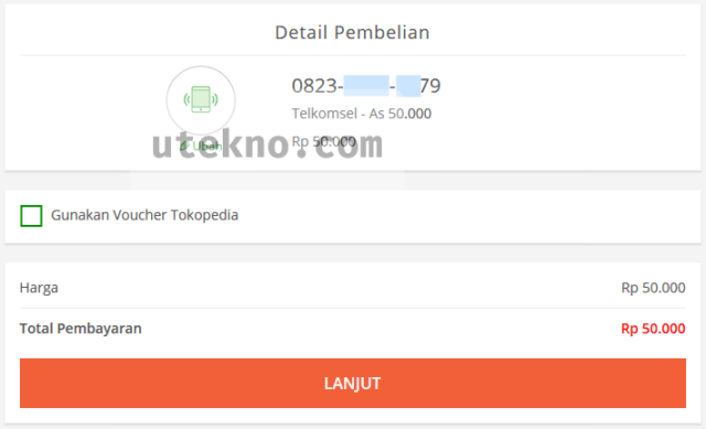 tokopedia detail pembelian pulsa telkomsel as