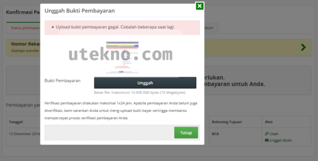 tokopedia konfirmasi pembayaran