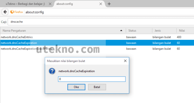 mozilla firefox dns cache
