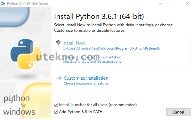 install python 3 windows