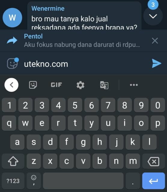 telegram kutip pesan