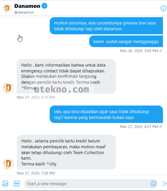 twitter danamon kontak saudara tidak serumah