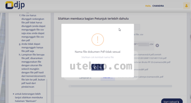 efiling spt nama file dokumen pdf tidak sesuai