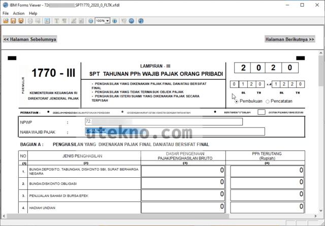 eform xfdl pajak