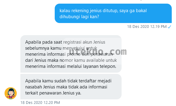 jenius help berhenti telemarketing