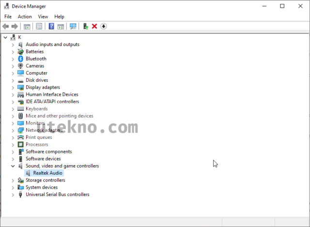 windows 10 device manager realtek audio