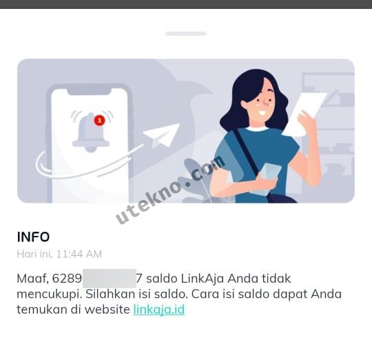 linkaja saldo tidak mencukupi