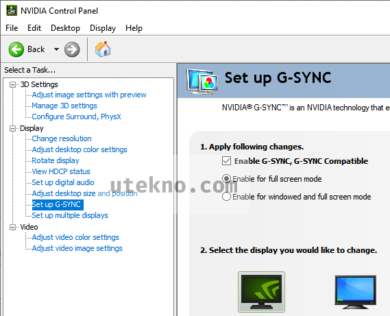 nvidia gsync settings