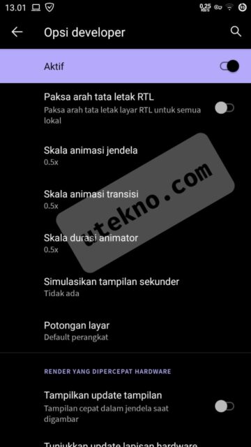 android opsi pengembang