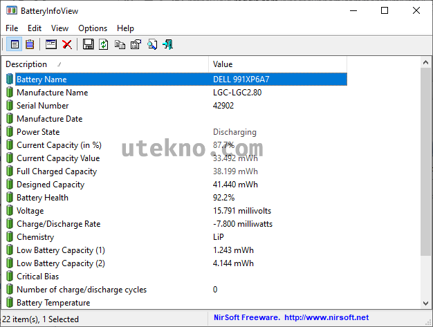 batteryinfoview