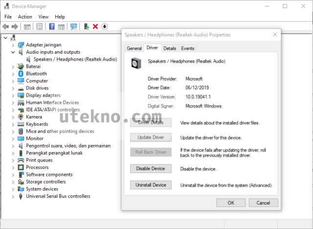 device manager audio