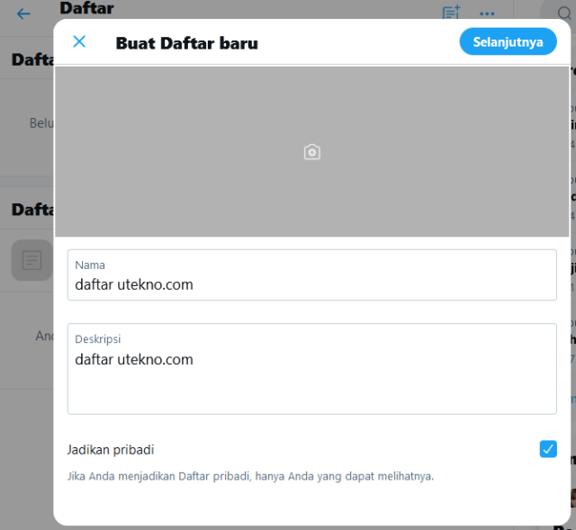 twitter buat daftar