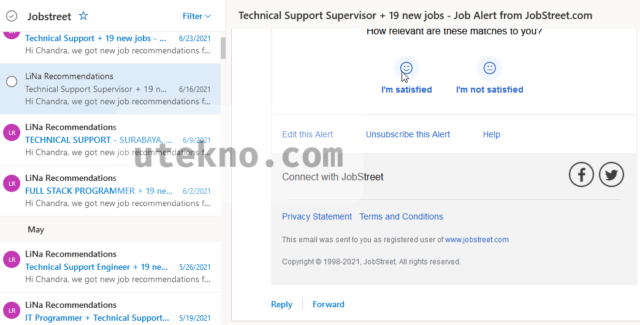 lina recommendations jobstreet