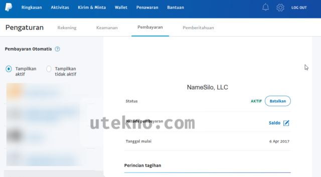 pembatalan pembayaran otomatis paypal