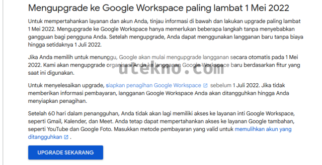 gsuite upgrade