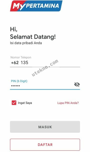 mypertamina daftar akun