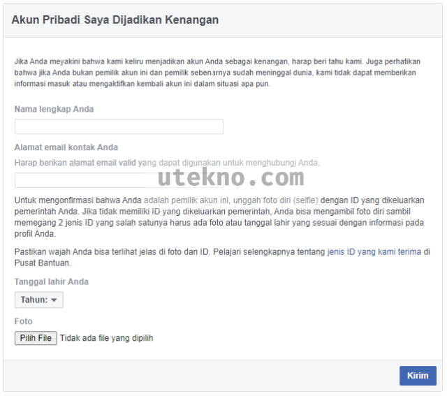 Akun Pribadi Saya Dijadikan Kenangan Facebook