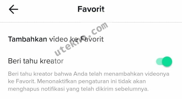 tiktok favorit beri tahu kreator