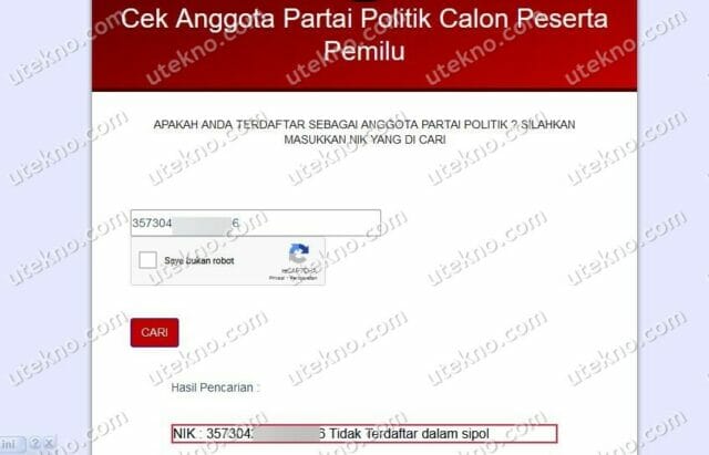 kpu cek nik anggota parpol2